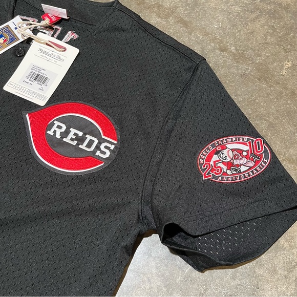 Mitchell & Ness Cincinnati Reds Ken Griffey Jr 2000 Black Jersey Men’s Size XL - Picture 7 of 9